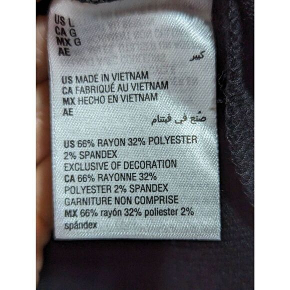 Charter Club Women's Black Plus Gold Lace Trim Embroidered Tunic Blouse Large - Picture 5 of 6